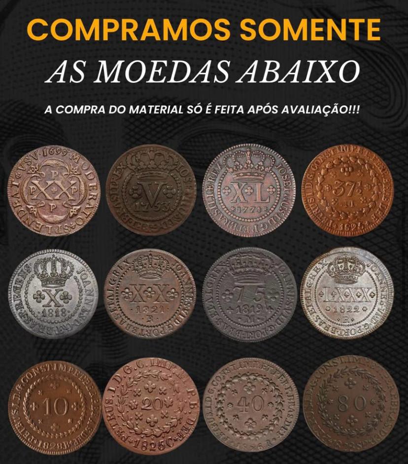 Moedas de cobre coloniais brasileiras